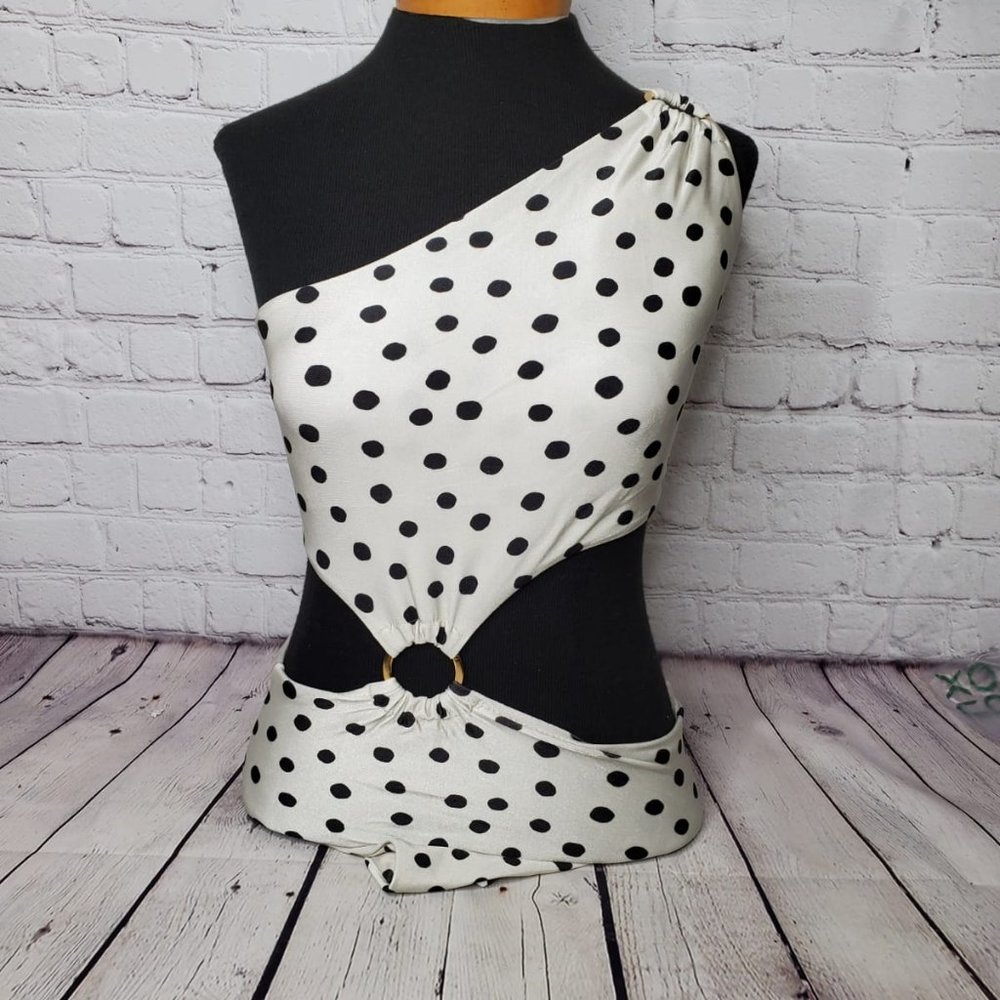 Doux One Piece Swimsuit Polka Dot White/Black